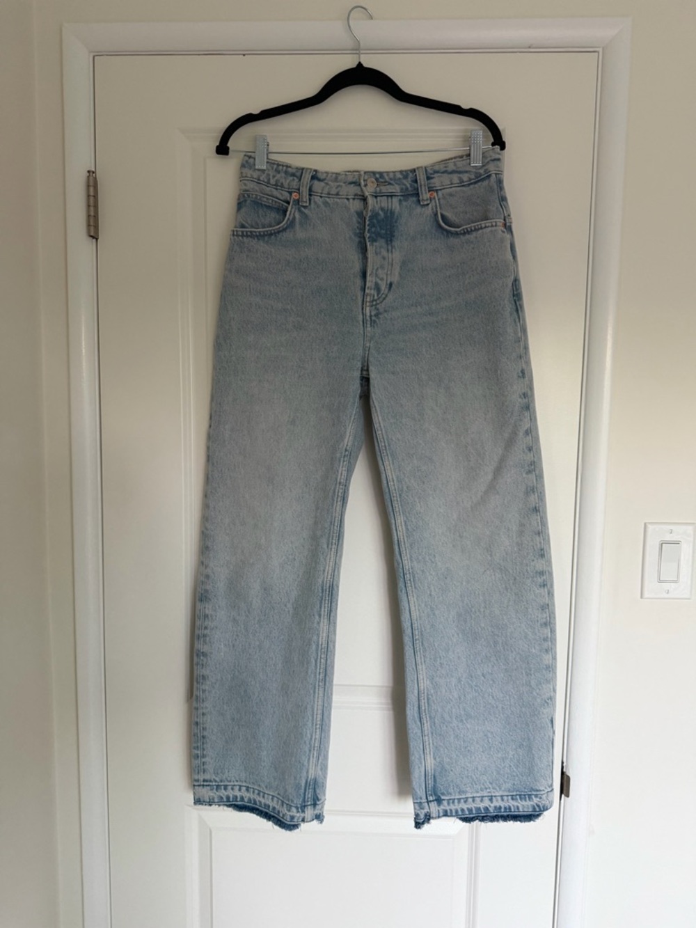 We the Free Light Wash Straight Leg Jeans